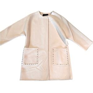NEW Massimo Dutti Pale Pink Jacket Cardigan. Small. Perfect fall & Winter